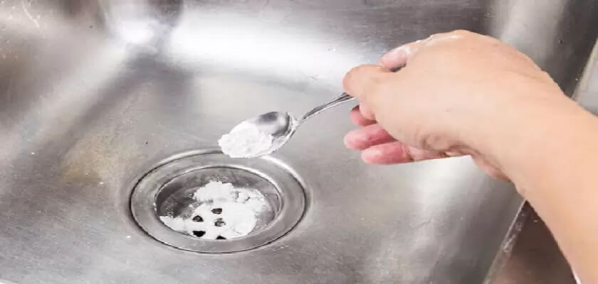 Baking Soda in Blocked Shower Drain