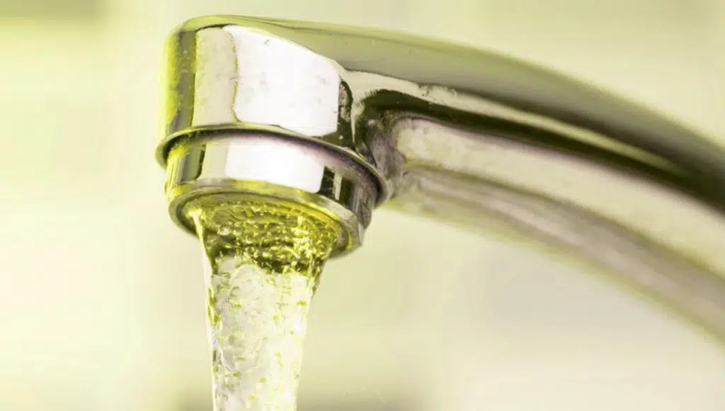 yellow tap water